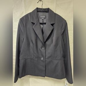 Black Label Charcoal Women's Suit Jacket Size 18